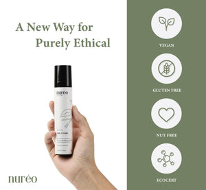 GlowGuard Anti-Aging Cream, vegan and gluten-free, held in hand, promoting ethical skincare and eco-friendly ingredients.