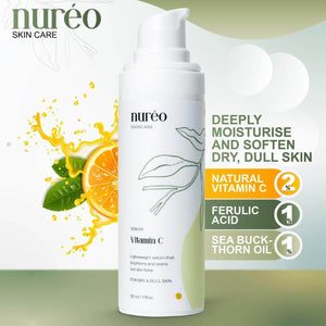 Radiant Boost Vitamin C Serum with natural antioxidants for brightening and environmental protection.