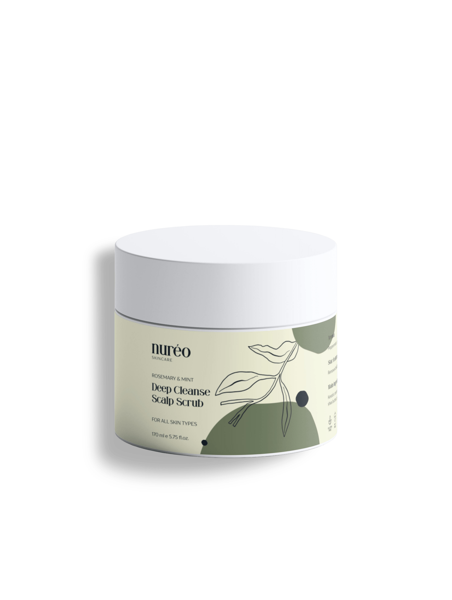 Deep Cleanse Scalp Scrub, Rosemary & Mint - Nuréo