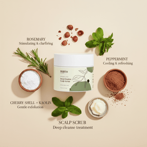 Deep Cleanse Scalp Scrub, Rosemary & Mint - Nuréo
