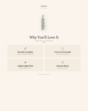Keratin Leave-In Hair Mist | nuréo